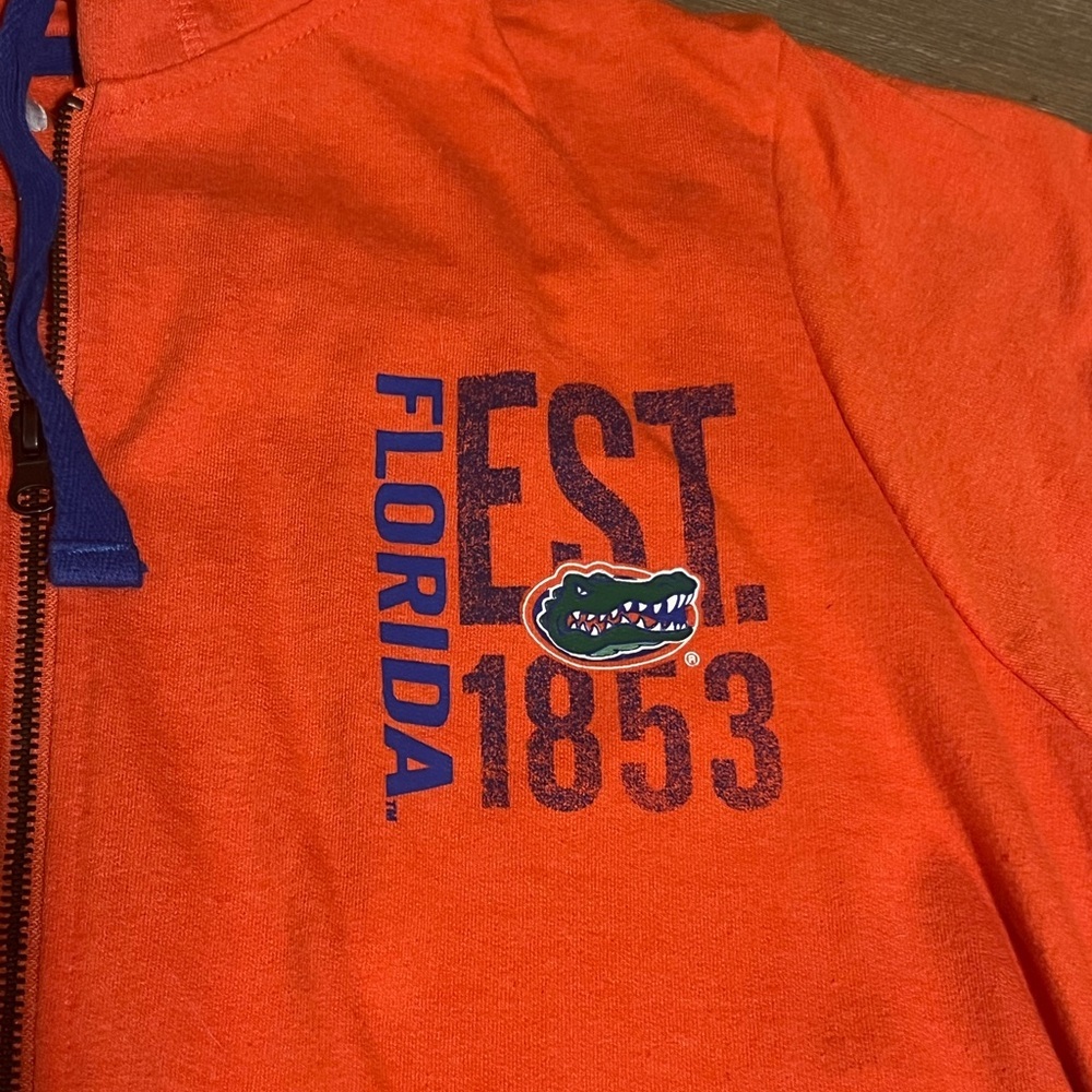 Orange Hoodie with Blue Accents - Picture 5 of 7